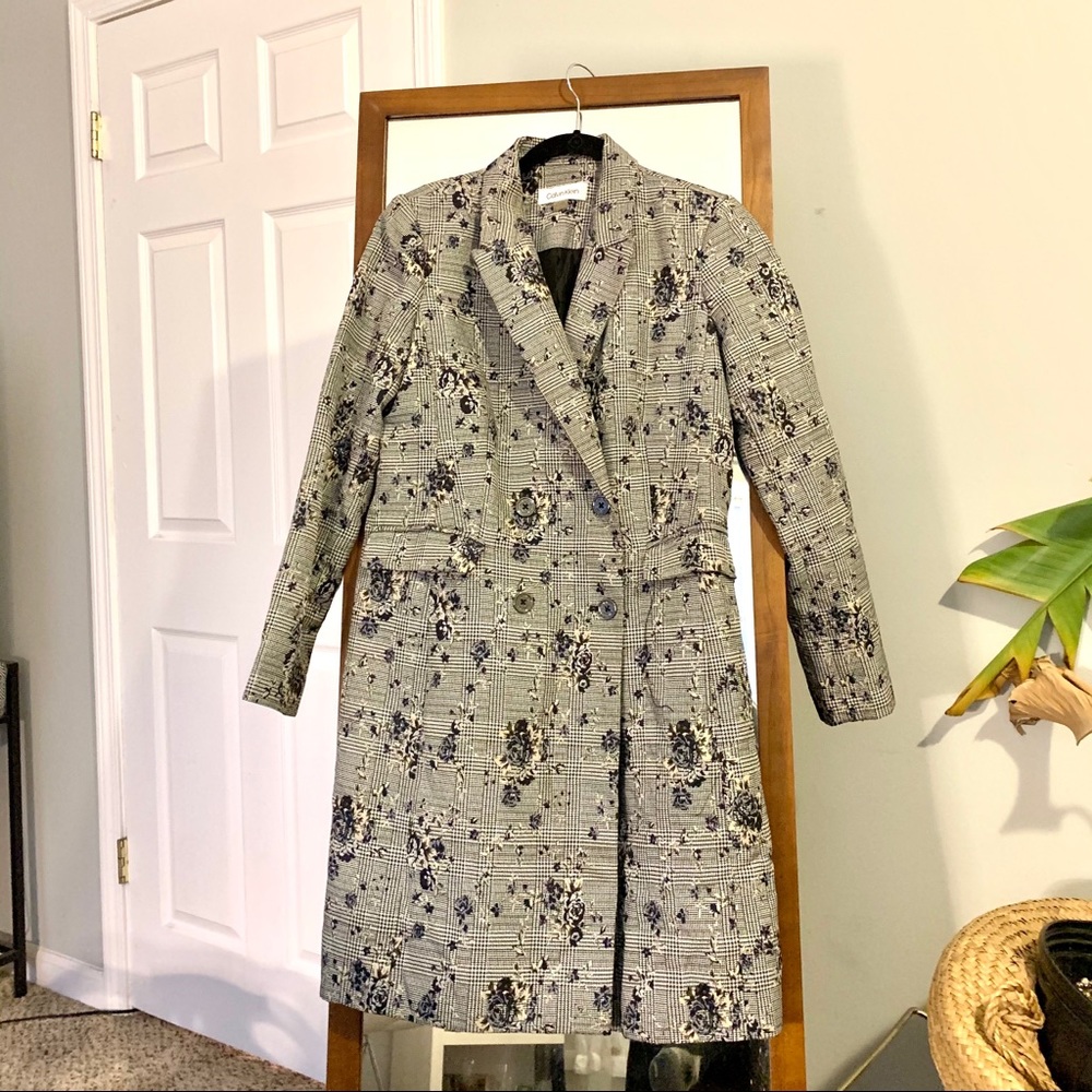 Calvin Klein Floral Houndstooth Jacket
